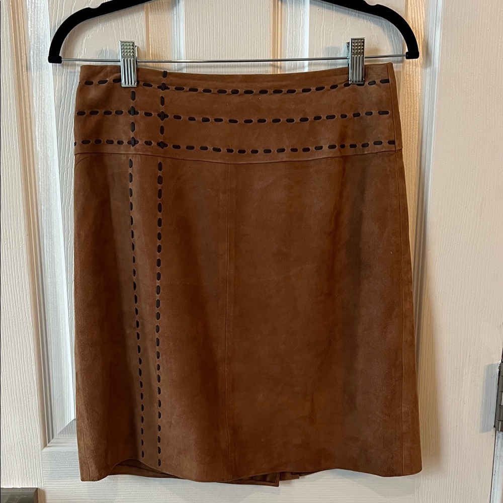 Vintage VS2 Brown Suede Mini Skirt sz 4